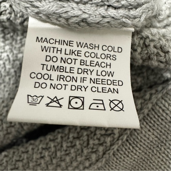 Carbon 2 Cobalt Gray/green Honeycomb Knit Quarter Zip Sweater Sz M - Picture 8 of 8